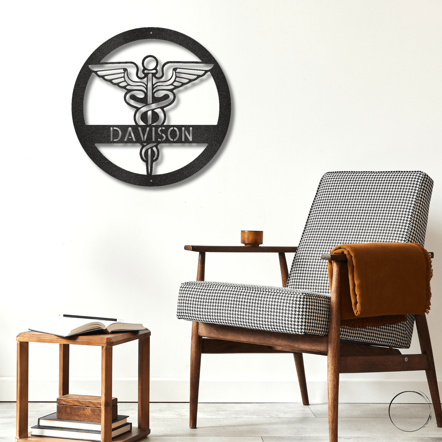Celebrate Nursing Excellence: Personalized Caduceus Steel Wall Sign for Healthcare Heroes - Mallard Moon Gift Shop