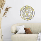 Celtic Knot Ring Monogram Personalized Name Indoor Outdoor Steel Wall Sign Metal Art