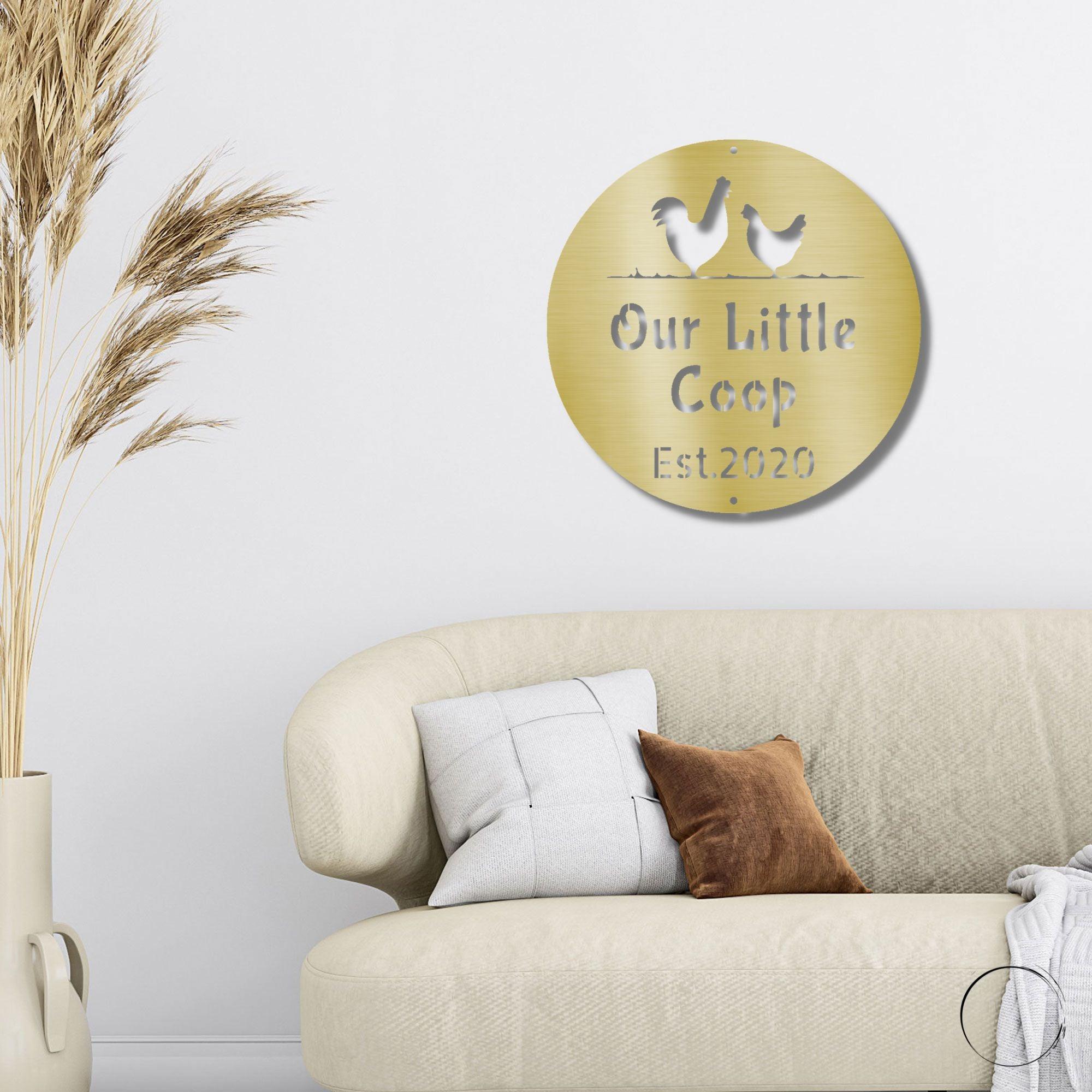 Chicken Coop Personalized Indoor Outdoor Steel Wall Sign Art - Mallard Moon Gift Shop