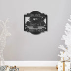 Christmas Truck Personalized Metal Wall Sign Art: Elegantly Crafted in the USA