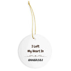 I Left My Heart in Arkansas Ornament – Circle MDF State Keepsake Gift