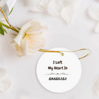 I Left My Heart in Arkansas Ornament – Circle MDF State Keepsake Gift