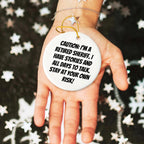 Funny Retired Sheriff Christmas Tree Circle Ornament
