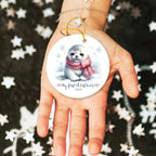 My First Christmas 2025 Arctic Seal Pup Tree Ornament Baby’s First Christmas Keepsake, Cute Newborn Gift
