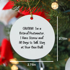 Postmaster's Wisdom Circle Ornament, Funny Quote Christmas Unique Postmaster Gifts