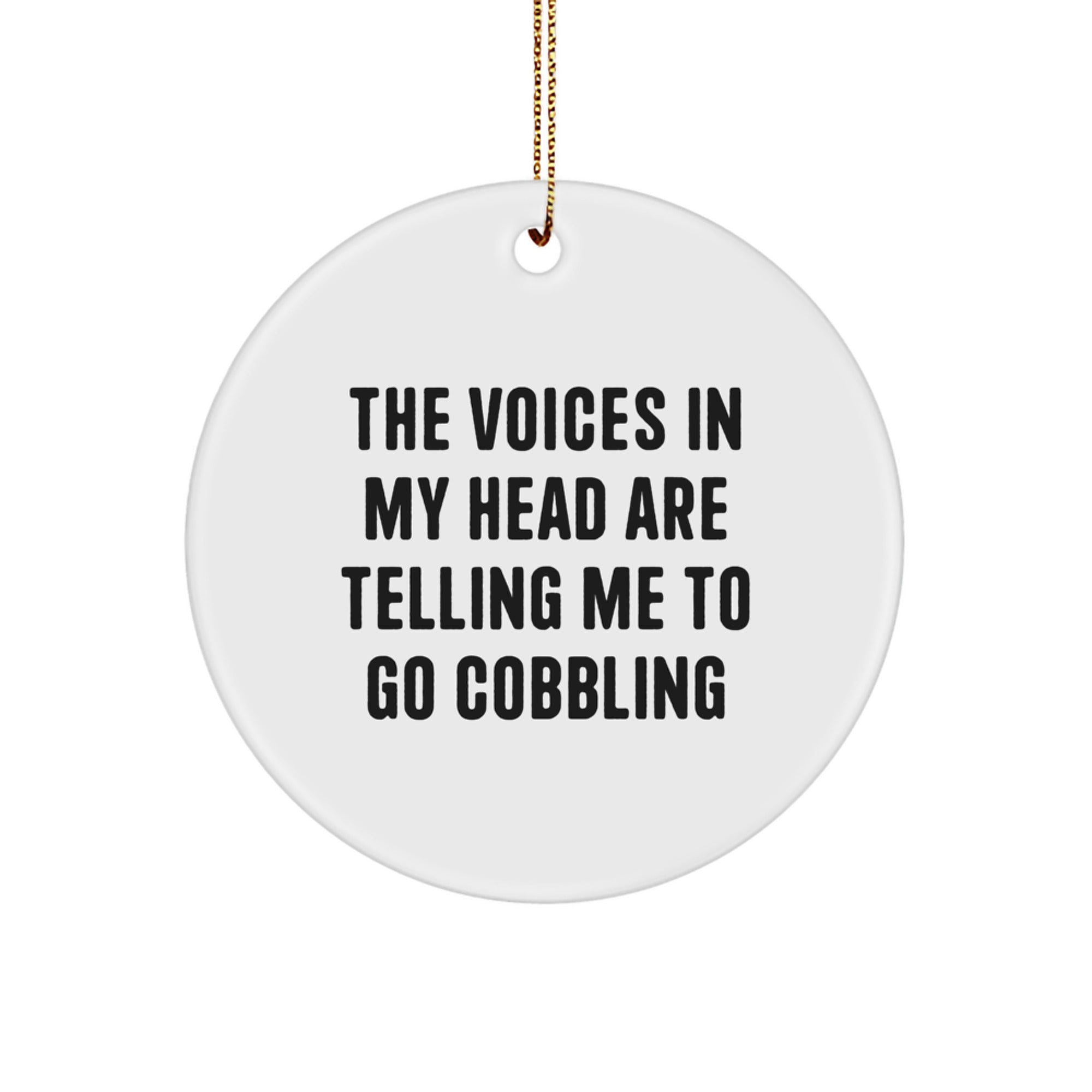 Gifts from Cobbling Enthusiasts for Christmas Circle Ornament - Funny Quote Circle Shaped Decor - Image 1