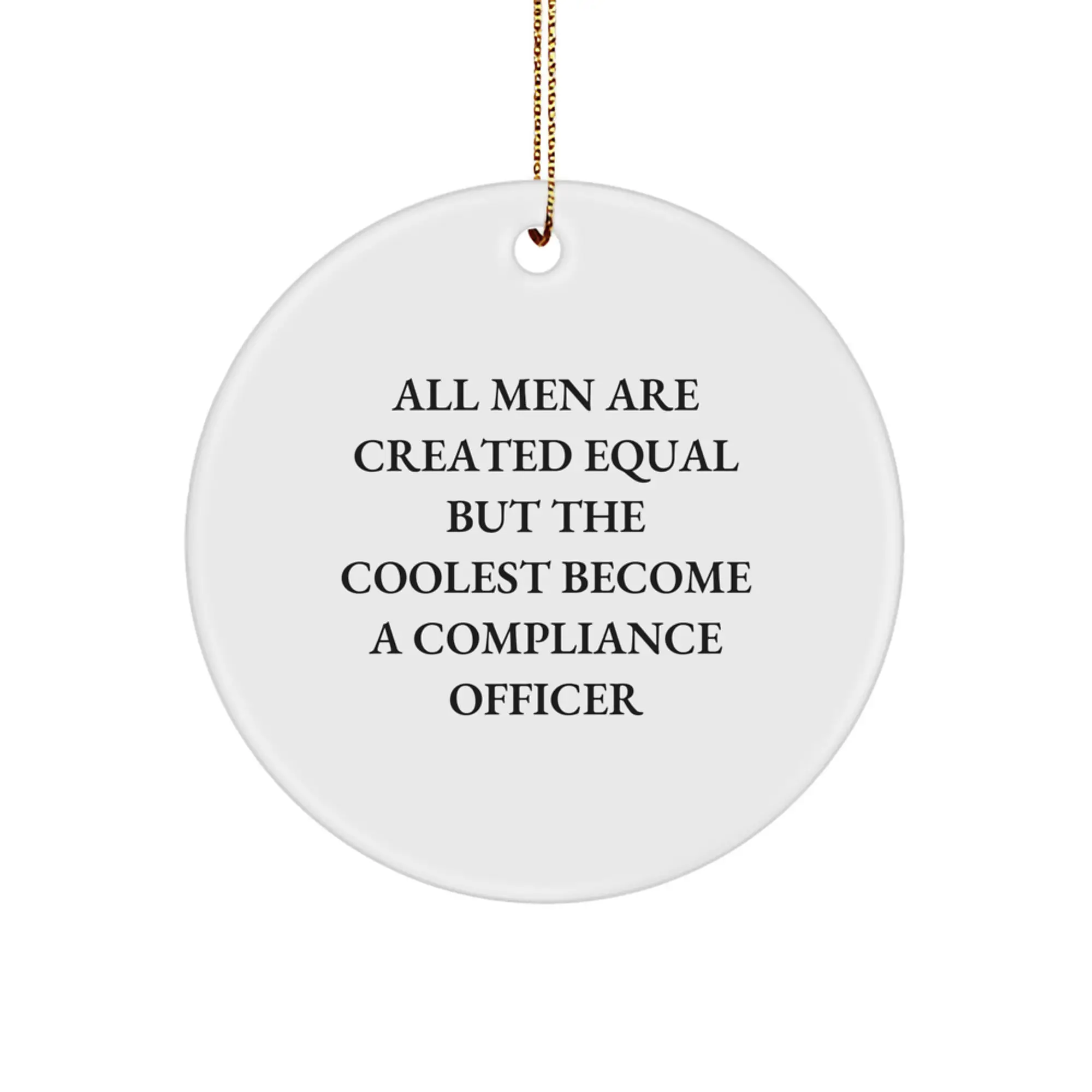 Compliance Officer Keepsake Christmas Ornament for Him Gift - Image 1