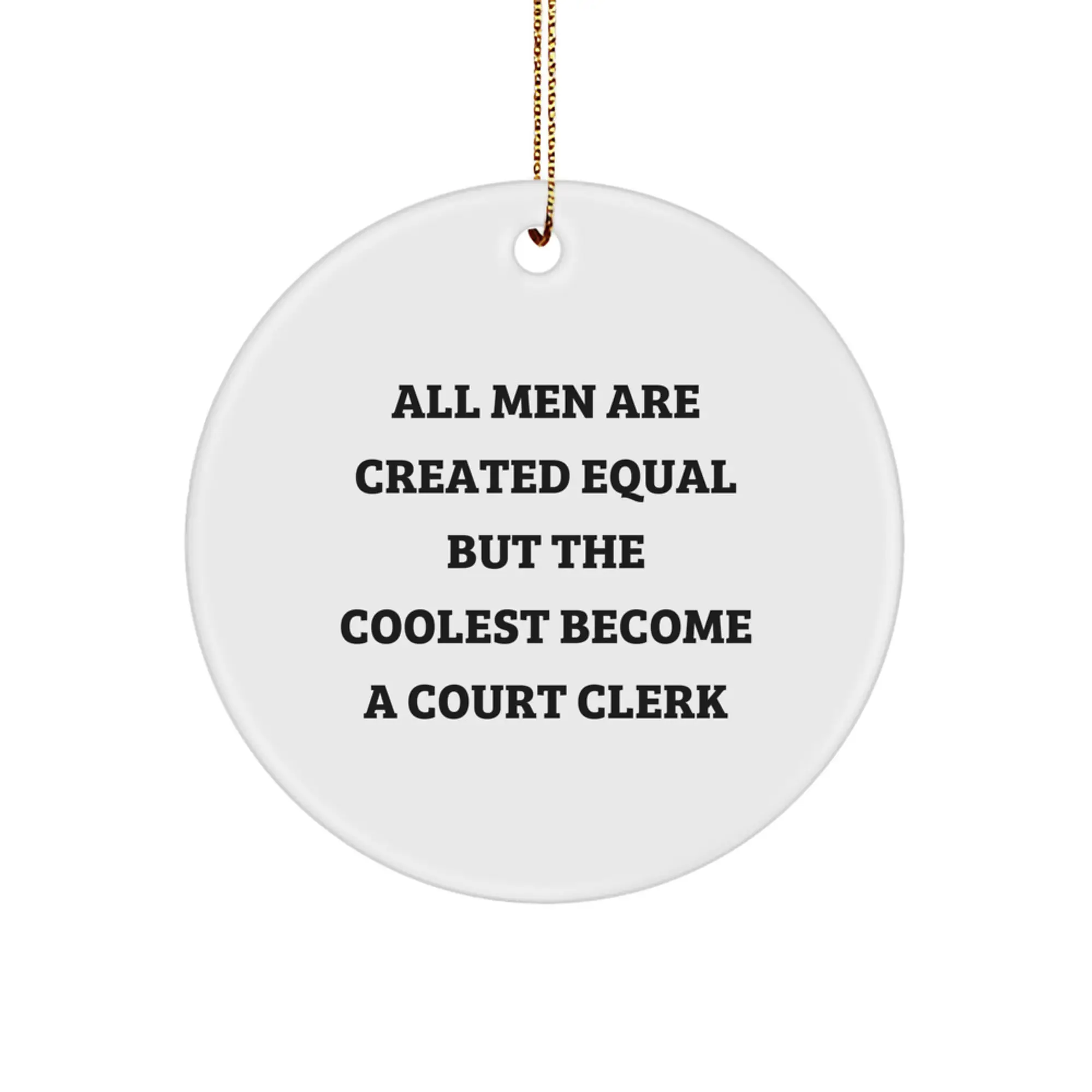 Christmas Gift for Her Court Clerk Keepsake Ornament - Image 1