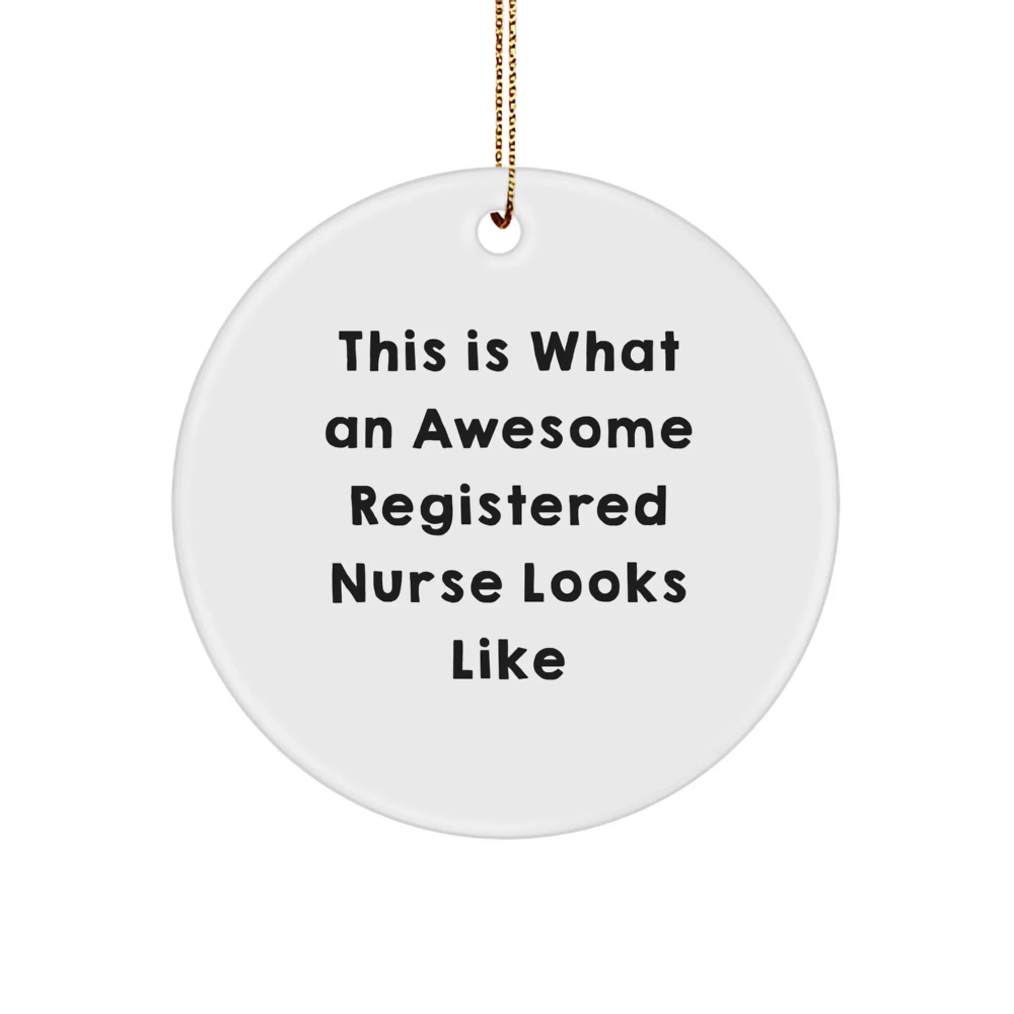 Funny Registered Nurse Gifts from Men - This Is What An Awesome Registered Nurse Looks Like Christmas Unique Ornaments for Friends Coworkers Family