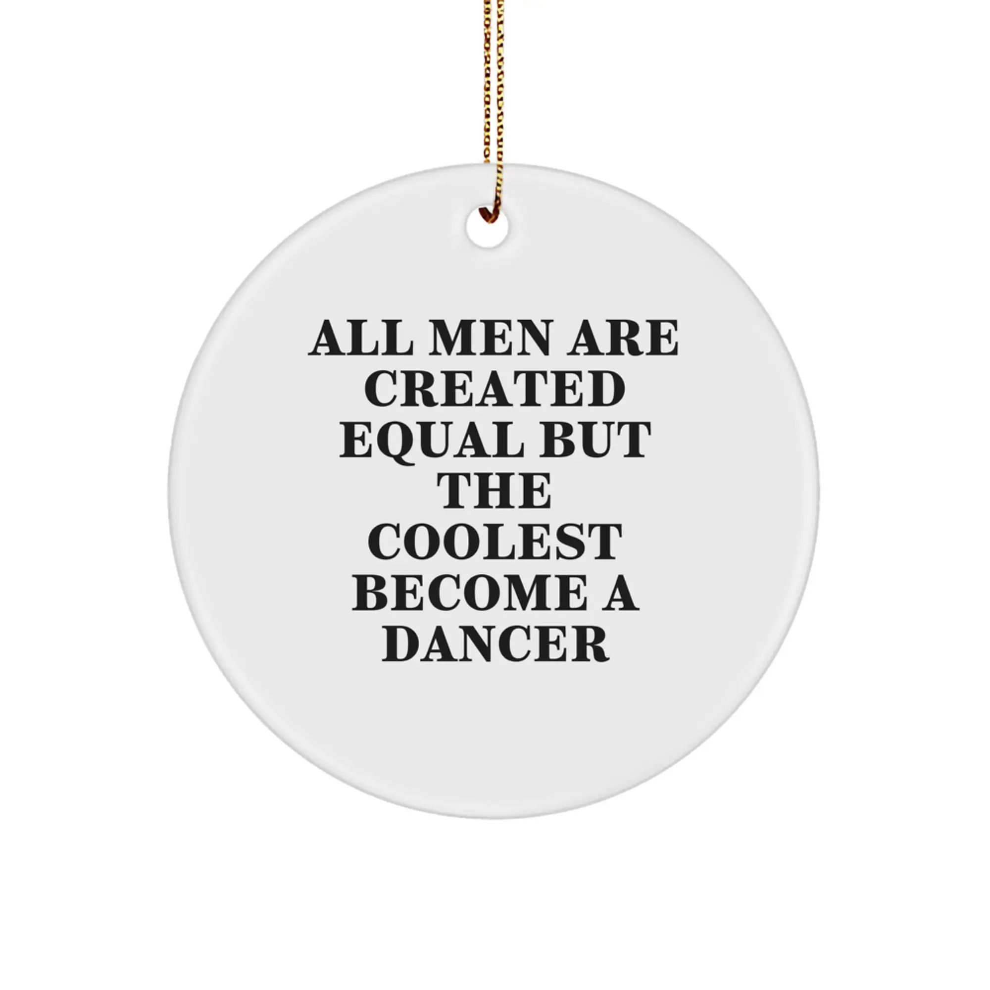 Playful Dancer Circle Ornament for Friends Christmas Gift - Image 1