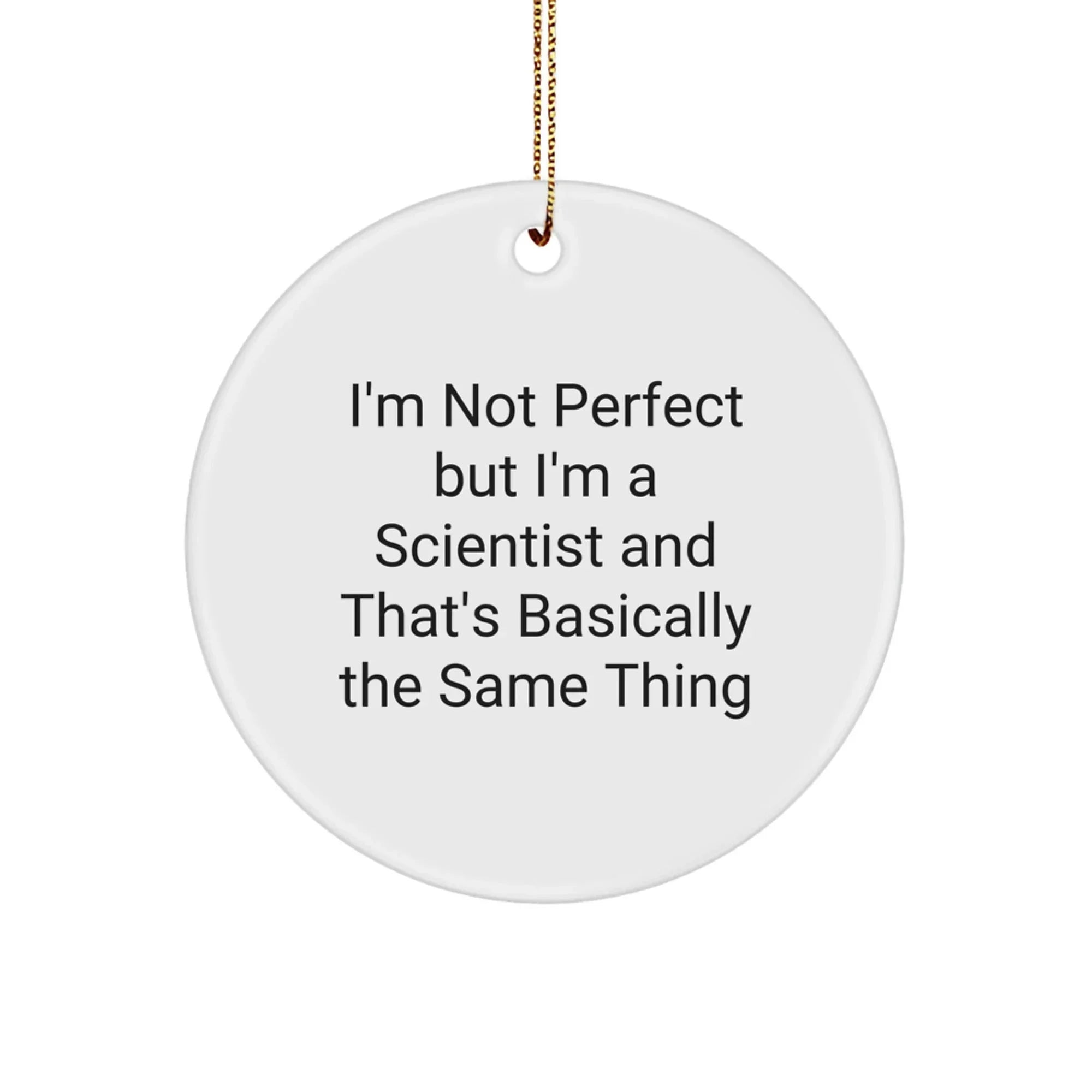 Funny Scientist Circle Ornament Gifts from Men to Women Friends and Family for Christmas, Perfect for Scientist Lovers and Circle Ornament Enthusiasts, Unique Scientist Christmas Unique Gifts