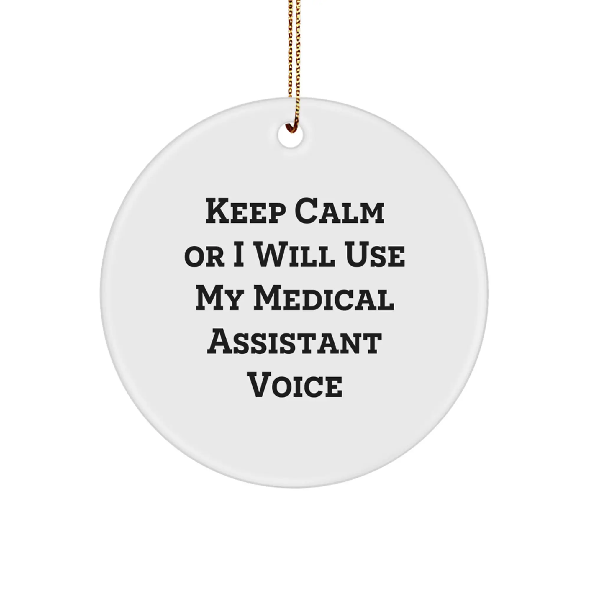Christmas Gift for Her Medical Assistant Ornament Present Keep Calm - Image 1