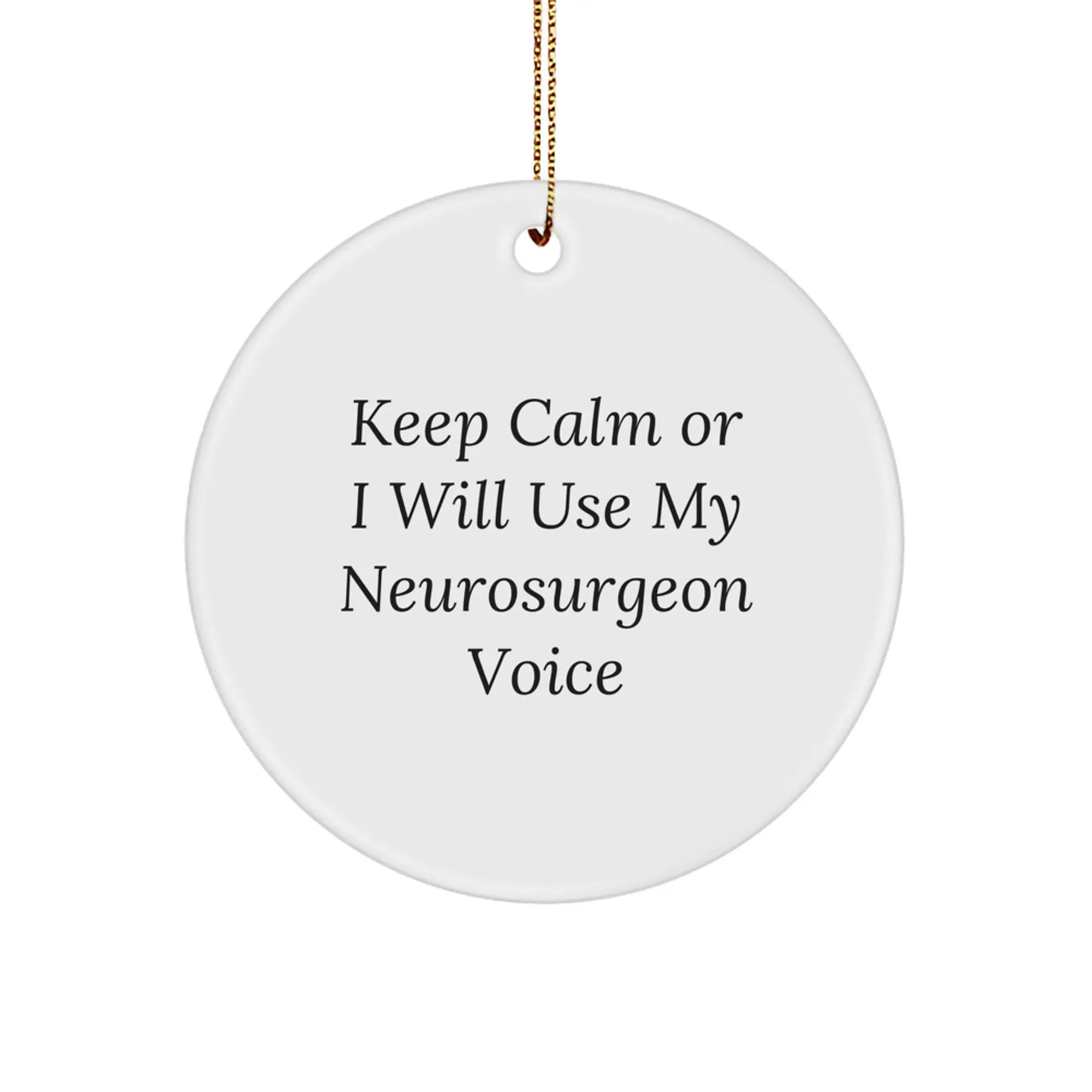 Witty Neurosurgeon Christmas Ornament for Friends Gift - Image 1