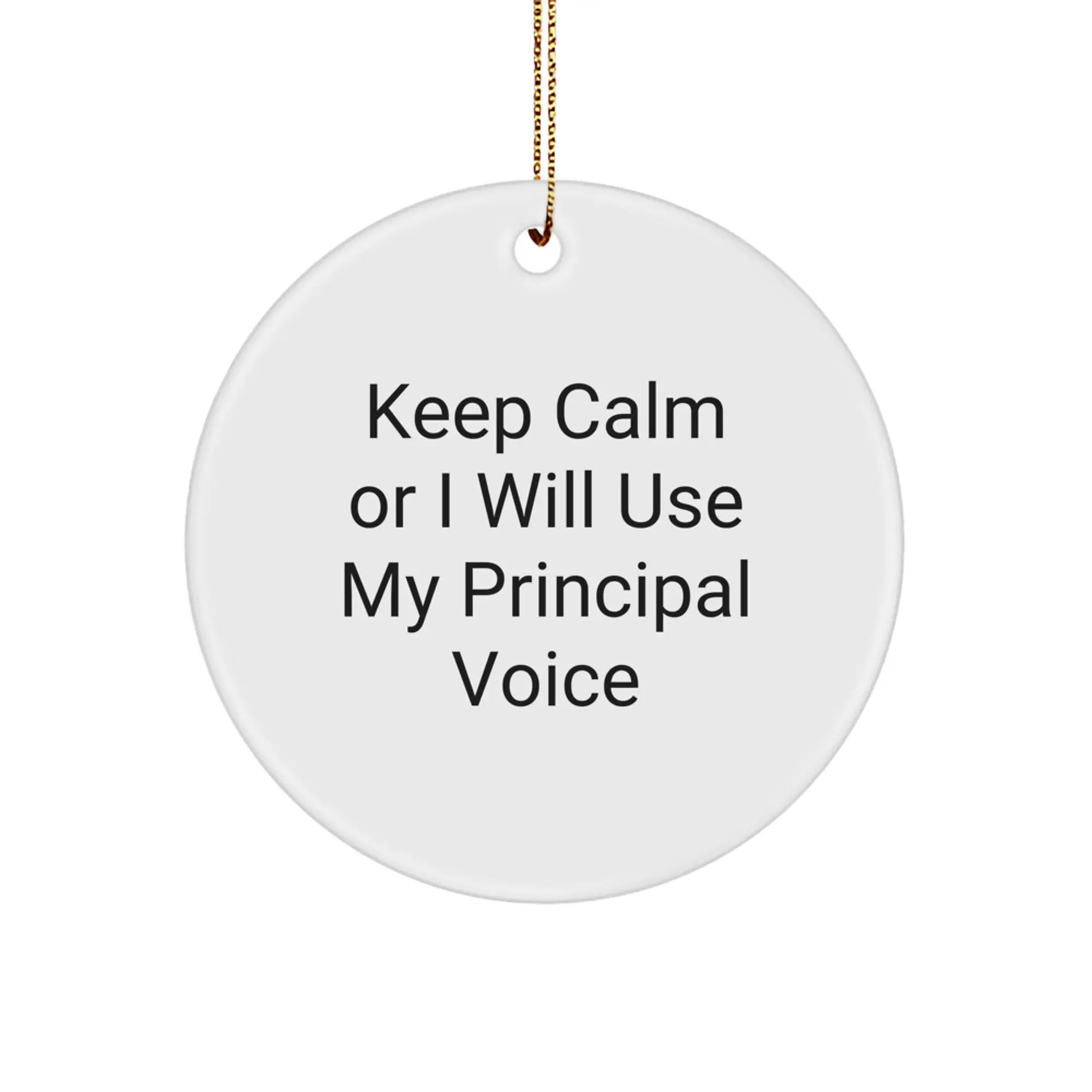 Principal Circle Ornament Keepsake Christmas Holiday Gift for Him - Image 1