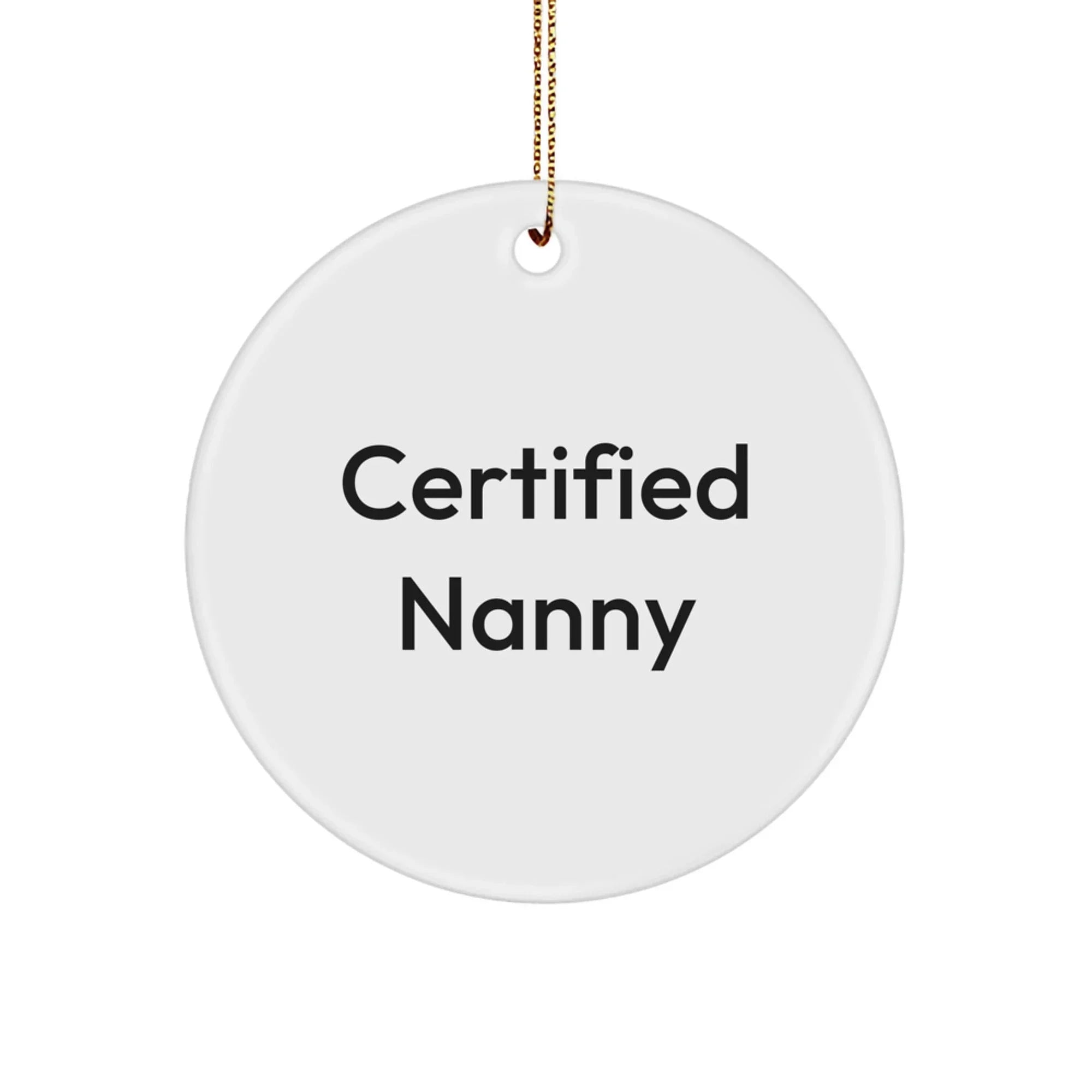 Funny Quotes for Nanny Christmas Unique Gifts from Family - 'You're the Cream to Our Coffee' Circle Ornament Gifts for Nanny
