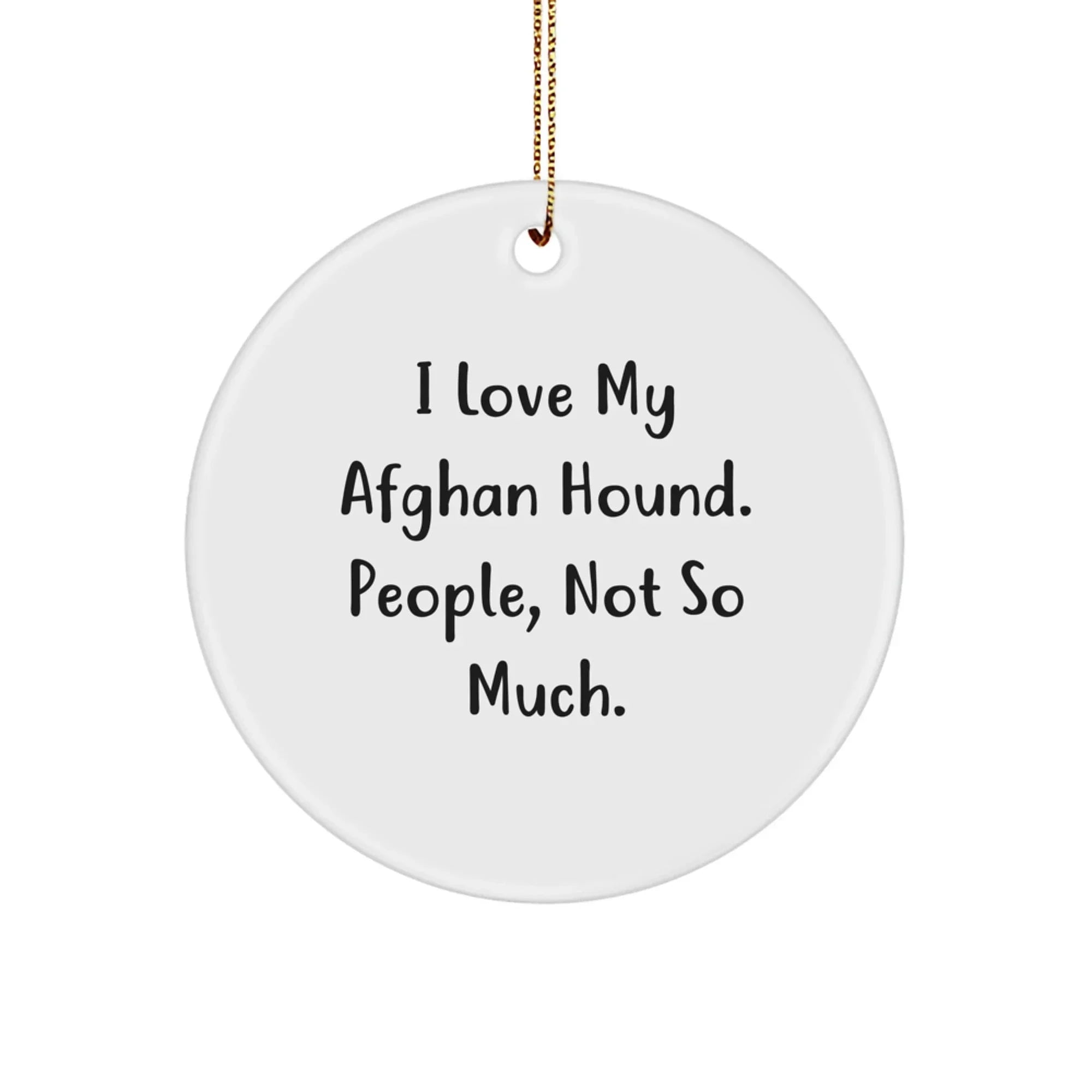 Funny Afghan Hound Dog Circle Ornament Gifts from Friends, Perfect for Christmas Unique Gifts