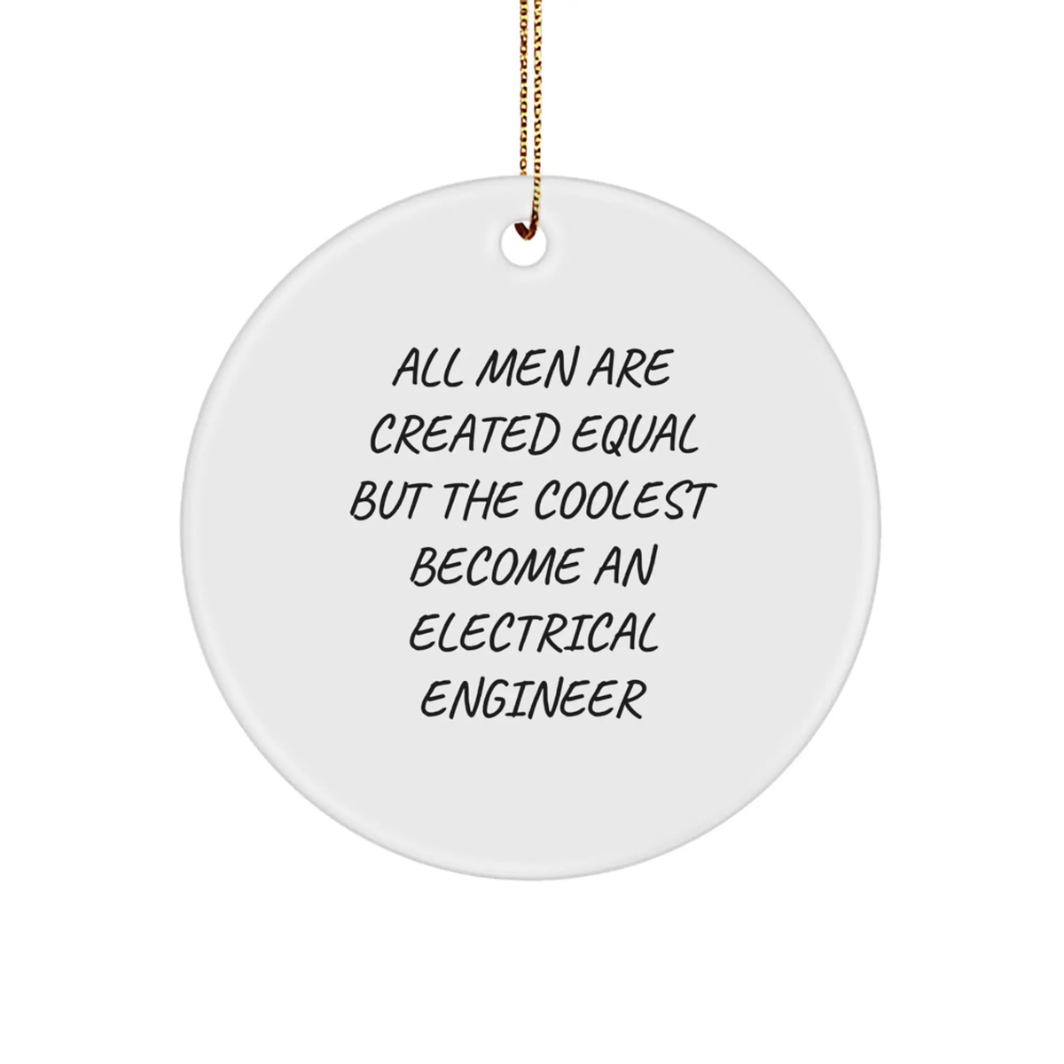 Funny Electrical Engineer Christmas Ornament Gift for Friends All Men - Image 1