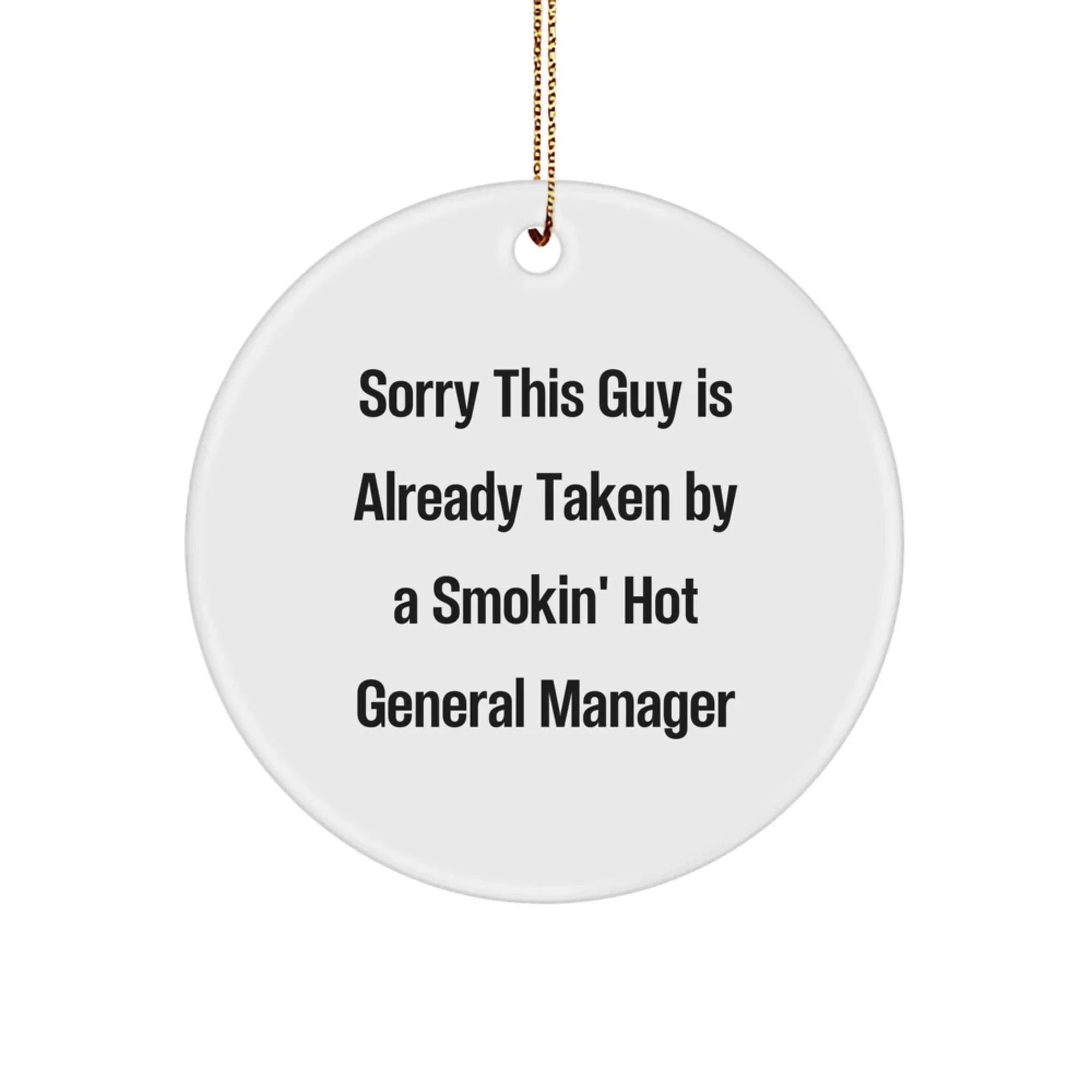 Funny General Manager Gifts for Men, Women, Coworkers, and Friends - Circle Ornament