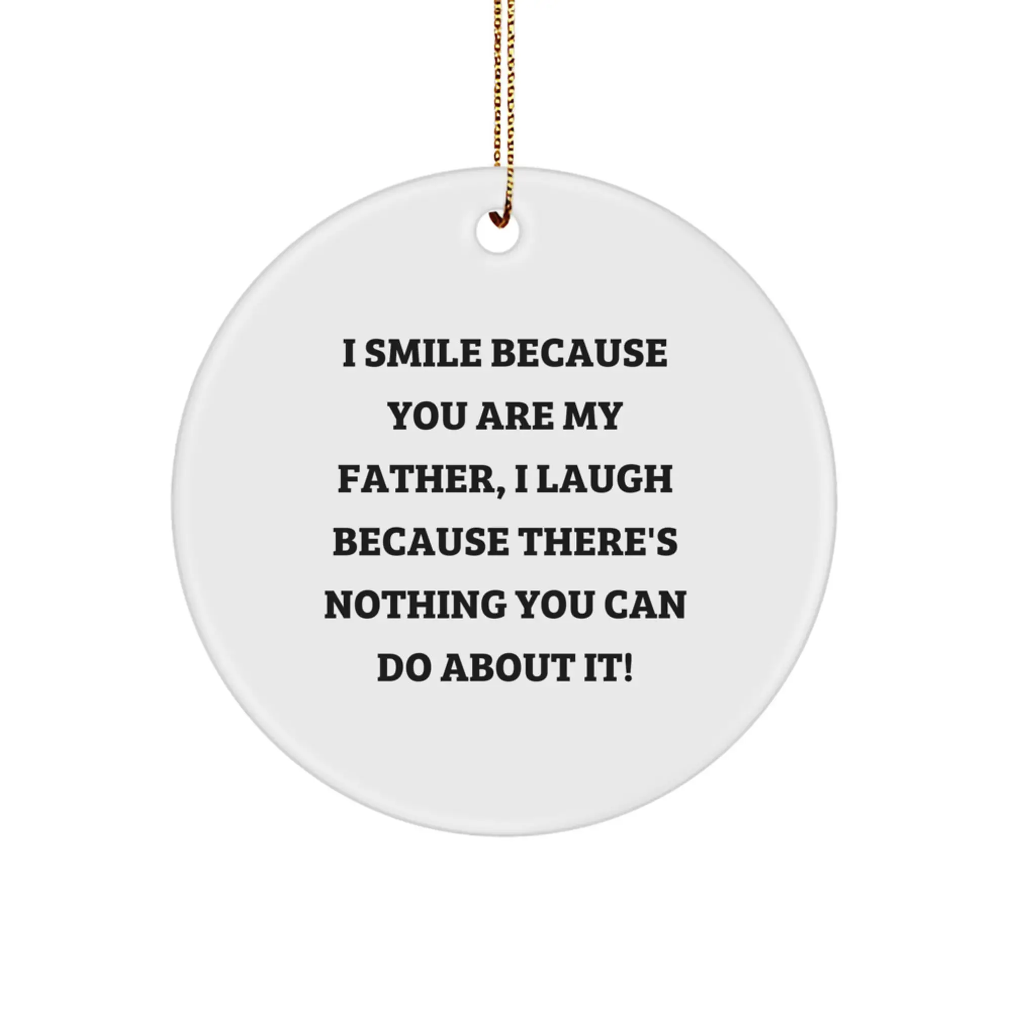 Funny Father Circle Ornament Gifts from Family for Men on Christmas Unique - Image 1