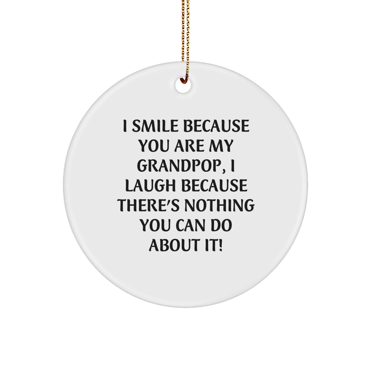 Christmas Ornament Gift for Grandpop - Playful Sentiment Present - Image 1