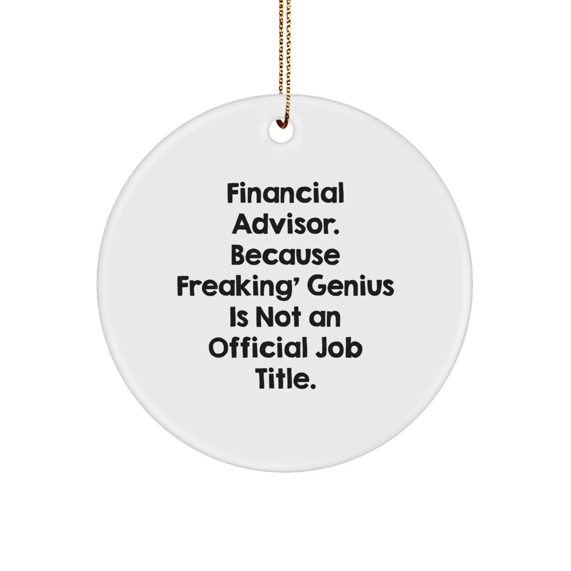 Christmas Gift for Her Financial Advisor Ornament Present - Image 1