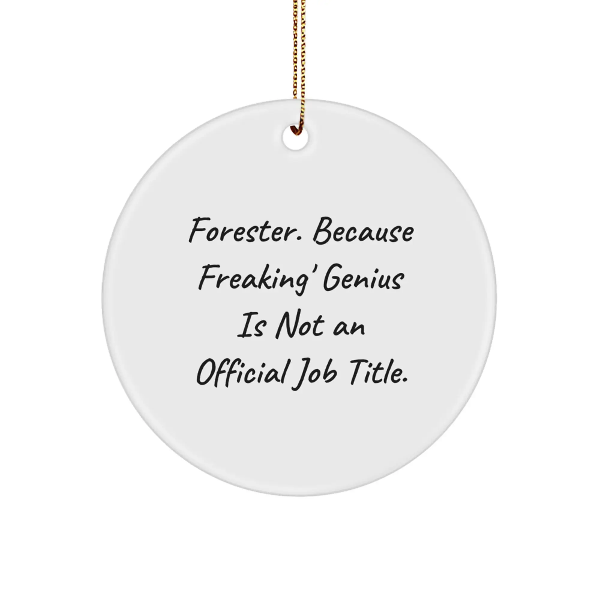 Christmas Unique Gifts for Forester, Funny Forester Circle Ornament, Forester Gifts from Family - Image 1