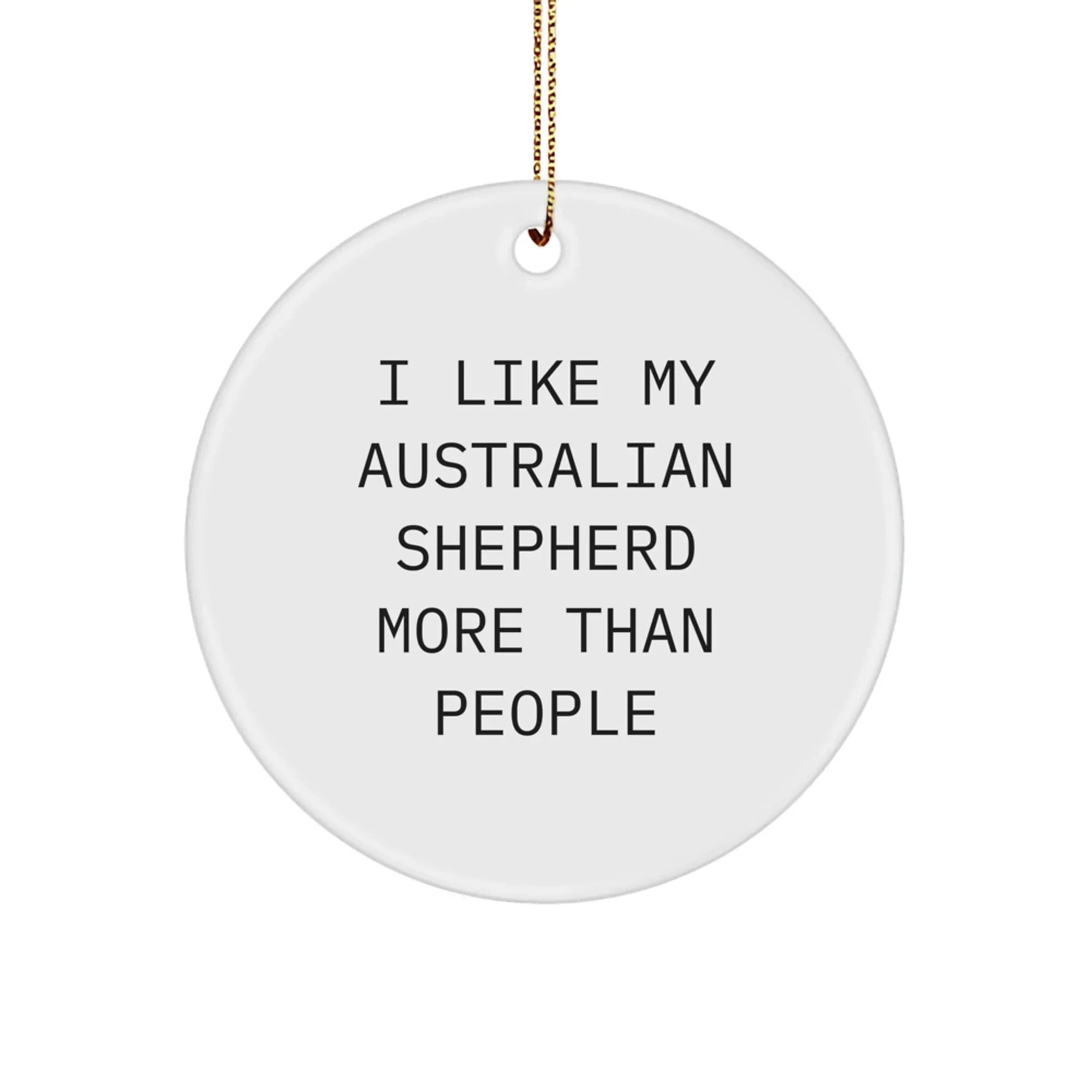 Funny Australian Shepherd Dog Christmas Ornament