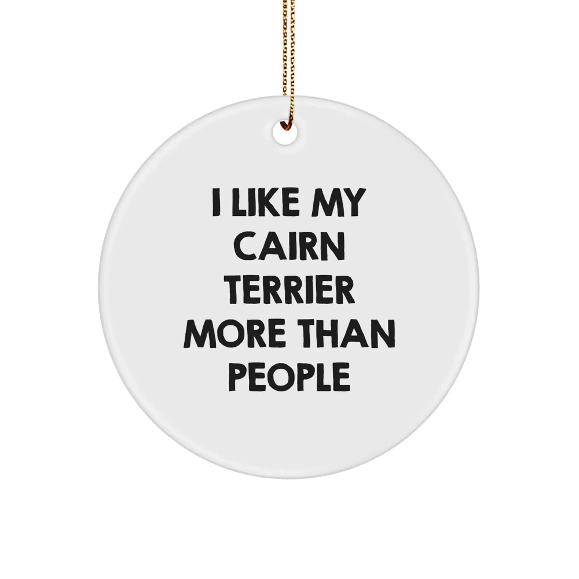 Funny Cairn Terrier Dog Gifts from Men to Family, 'I Like My Cairn Terrier More Than People' Christmas Unique Gifts for Cairn Terrier Dog