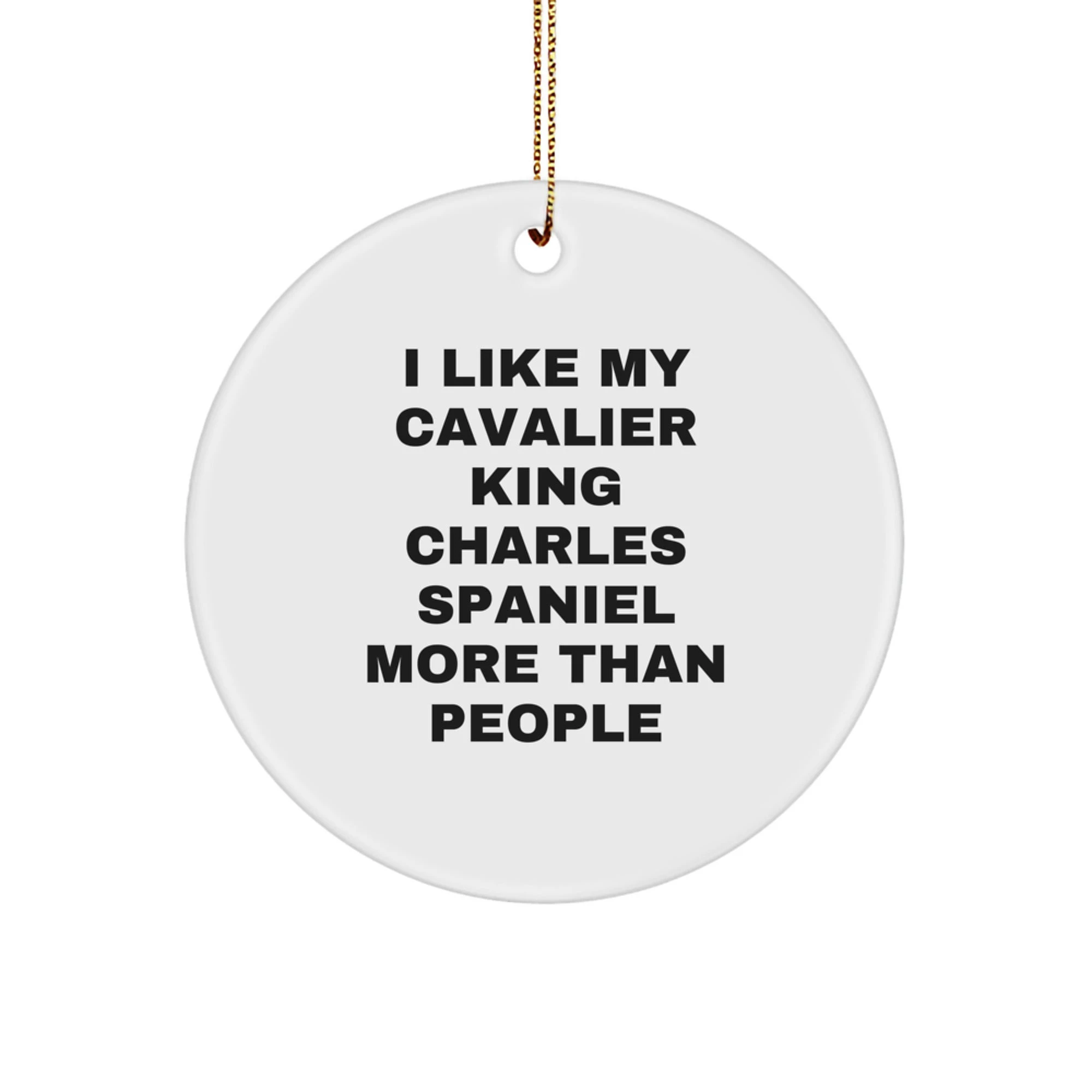 Dog Lovers I Like My Cavalier King Charles Spaniel More Than People Ornament Funny