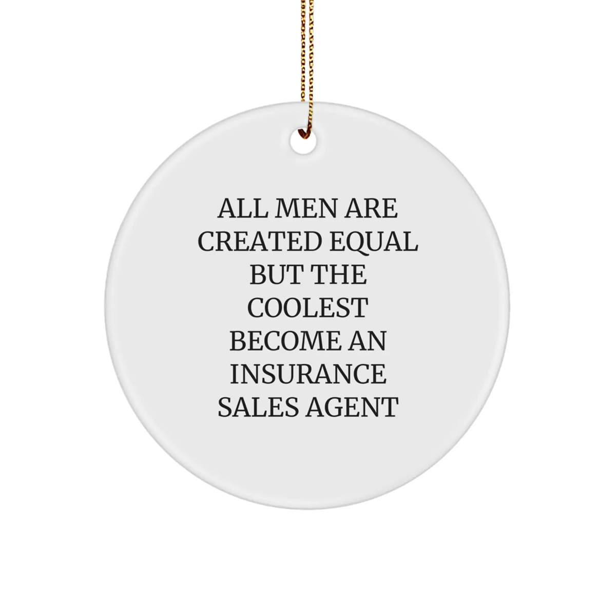 Christmas Gift Insurance Sales Agent Ornament - A Thoughtful, Humorous - Image 1