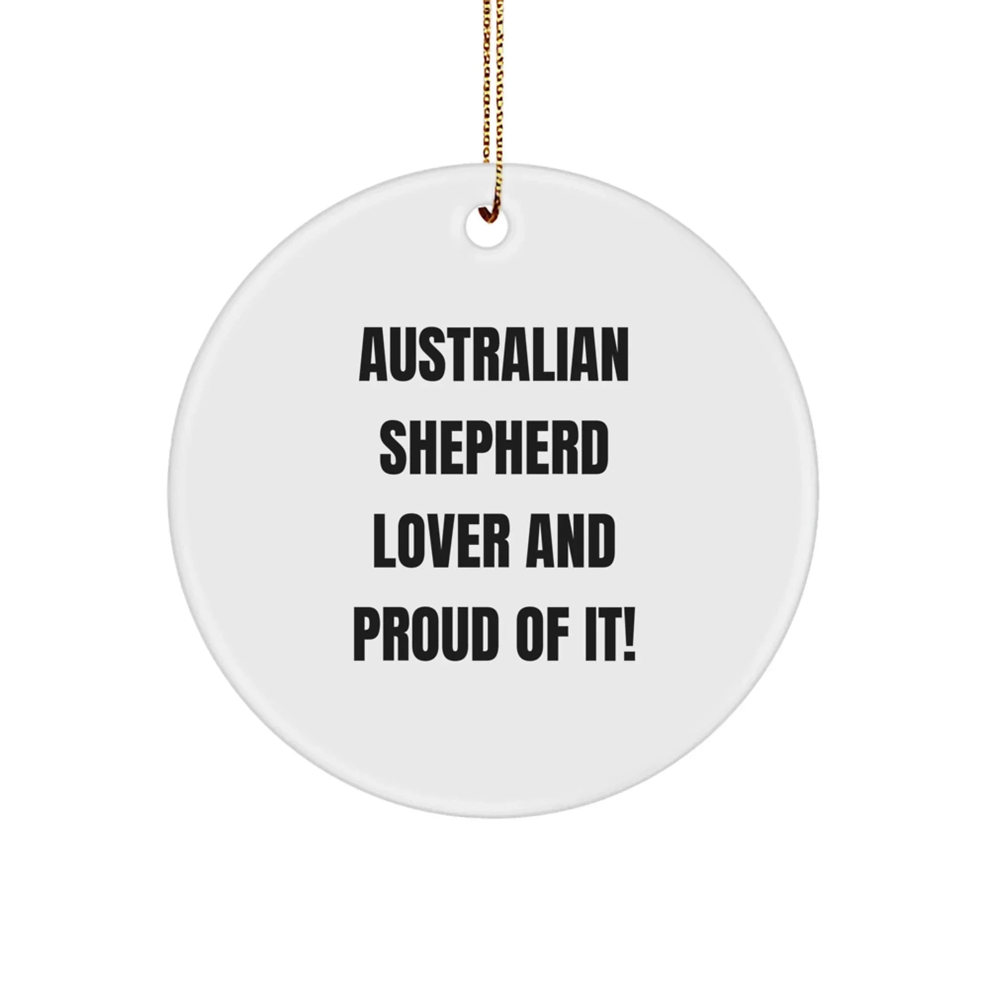 Australian Shepherd Circle Ornament Gift for Dog Lovers Christmas