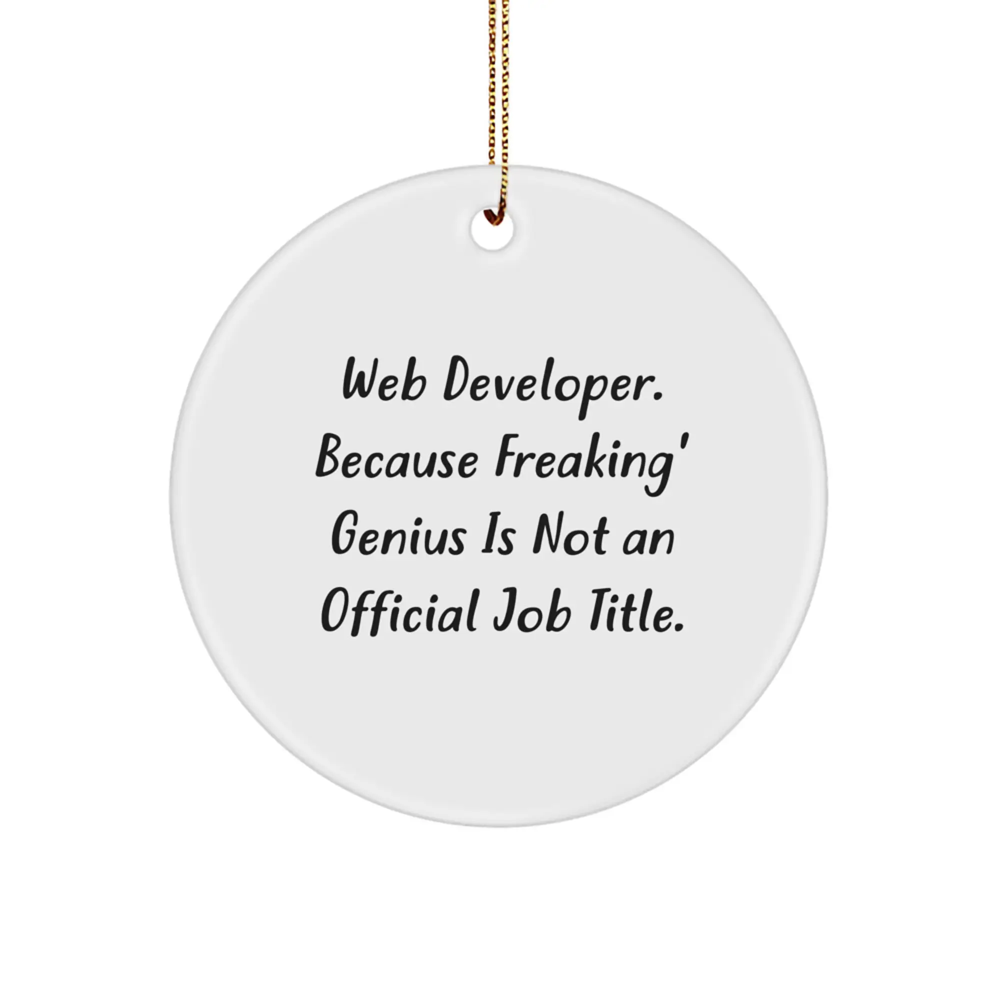 Web Developer Favorite Circle Ornament Christmas Gift for Kids - Image 1