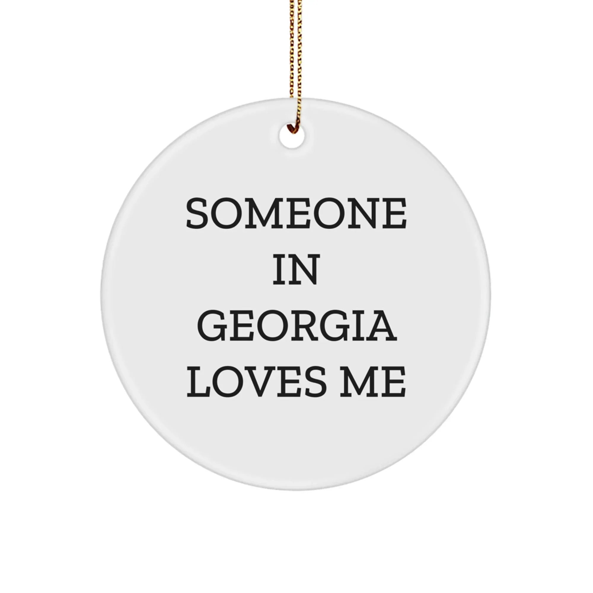 Georgia Circle Ornament Gift for Friends and Family