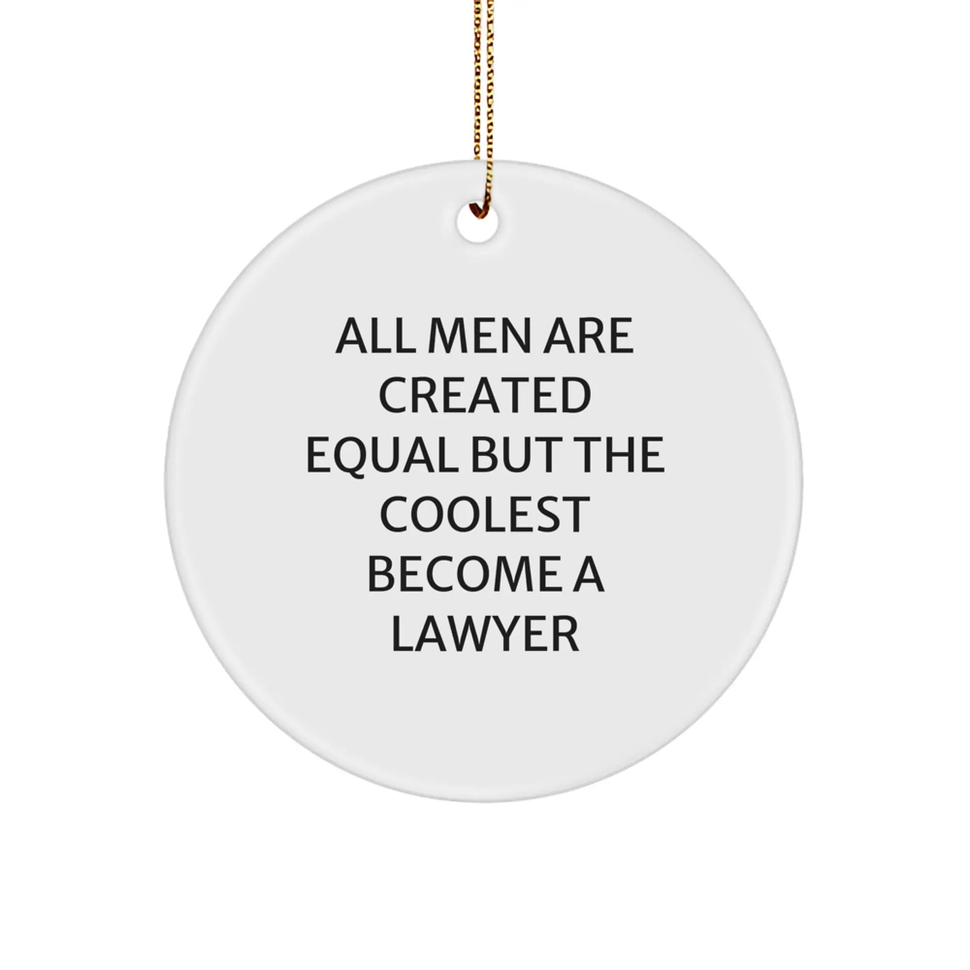 Humorous Lawyer Novelty Christmas Ornament for Friends Surprise Gift - Image 1