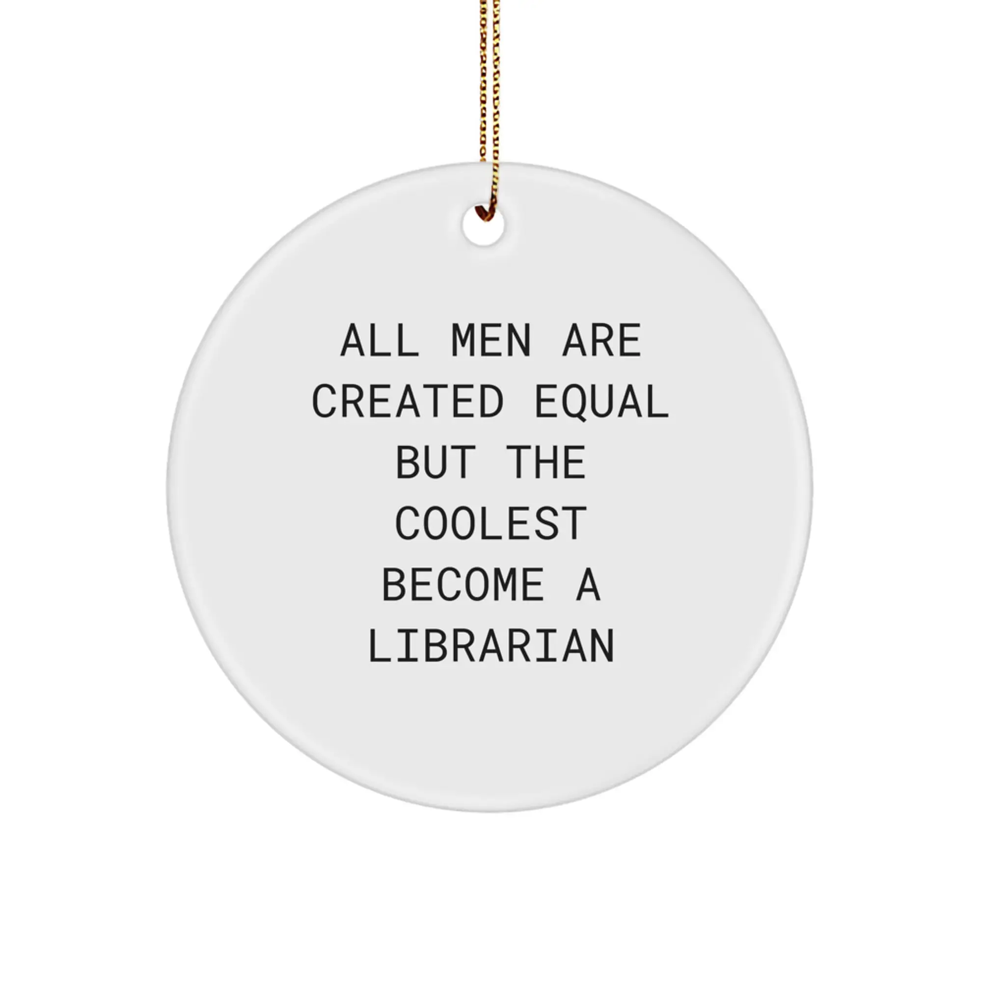Librarian Keepsake Christmas Ornament for Him Gift - Image 1