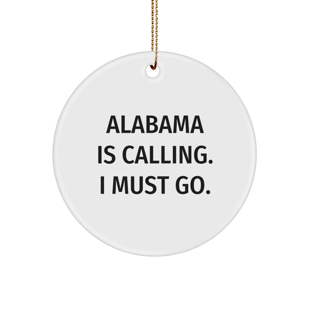 Heartland Keepsakes Alabama State Ornament - Durable MDF With High Gloss Finish Kid And Pet Friendly For Holiday Decor