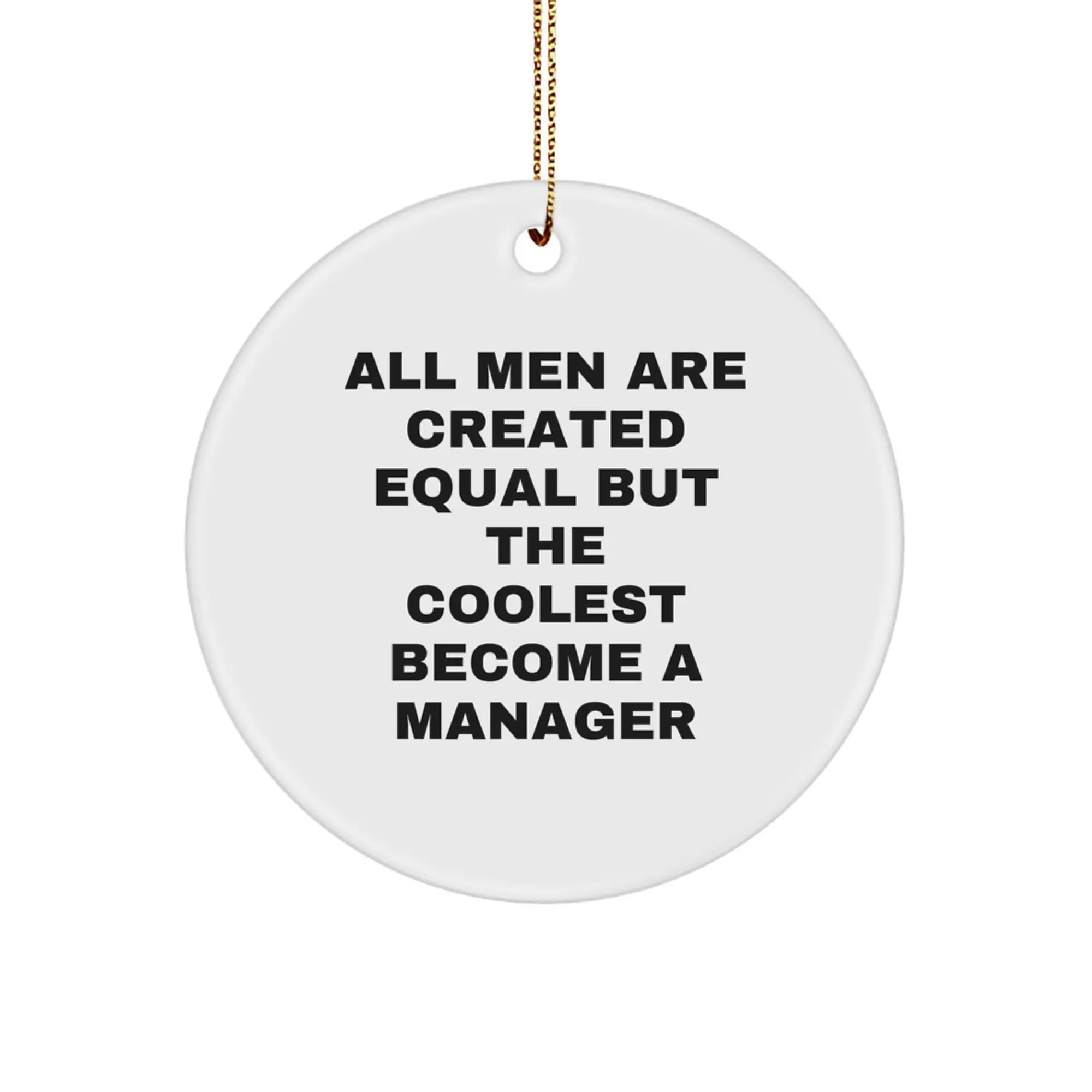 Funny Manager Gifts for Men, Unique Circle Ornament with Inspirational Quote, Gifts from Friends or Family, Christmas Unique Decorations - Image 1