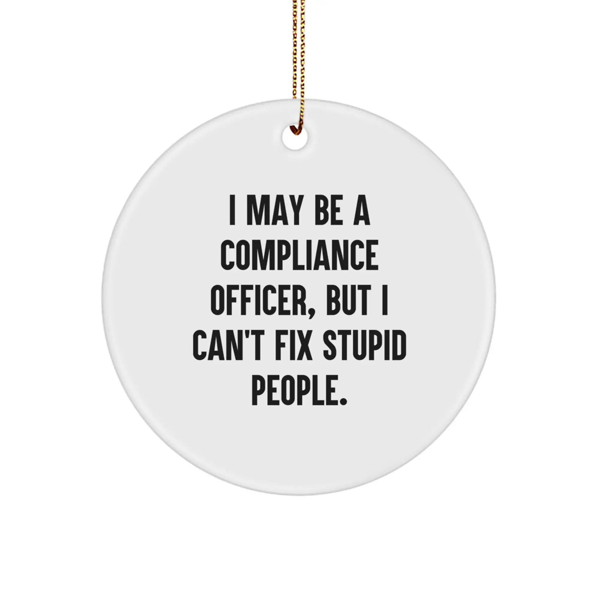 Compliance Officer Circle Christmas Ornament Idea for Coworkers Gift - Image 1