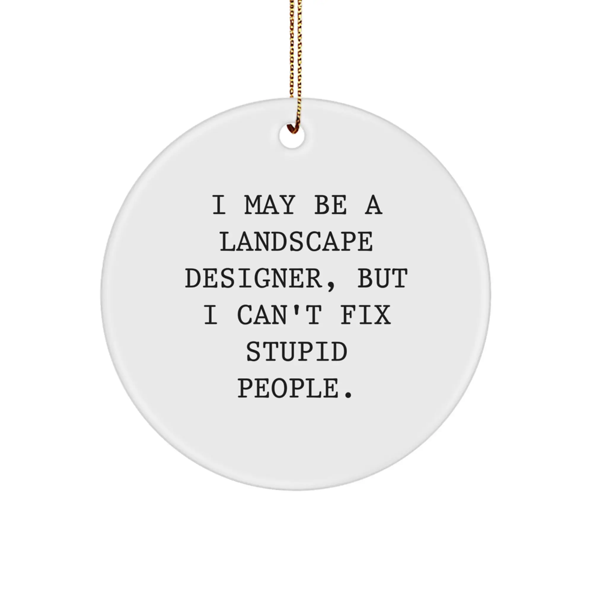 Circle Ornament Idea for Coworkers Christmas Gift - Landscape Keepsake - Image 1