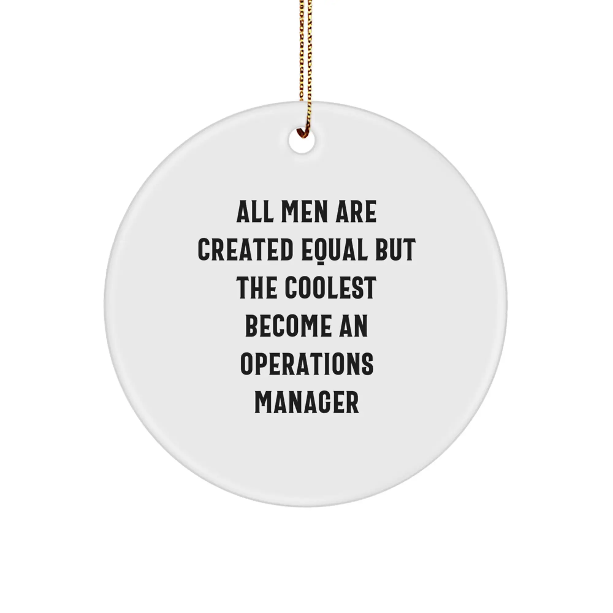Funny Operations Manager Circle Ornaments Gifts from Men to Colleagues on Christmas Unique - Image 1