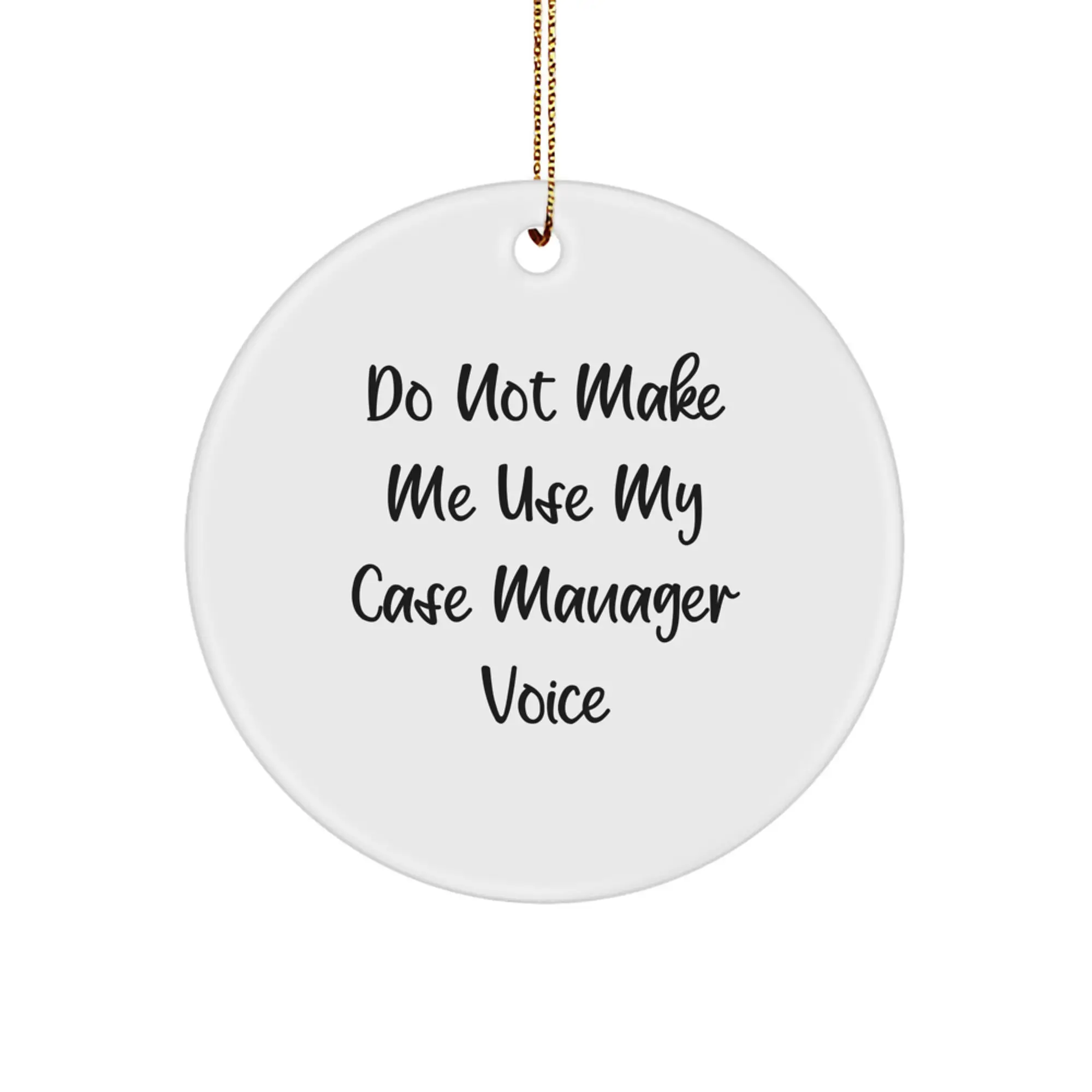 Christmas Gift for Her Case Manager Ornament Present With Quote Bright - Image 1