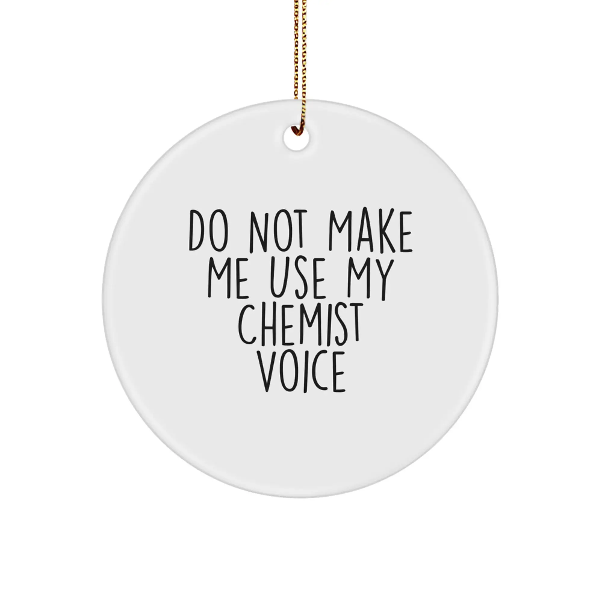 Christmas Gift for Her Chemist Circle Ornament Present - Image 1