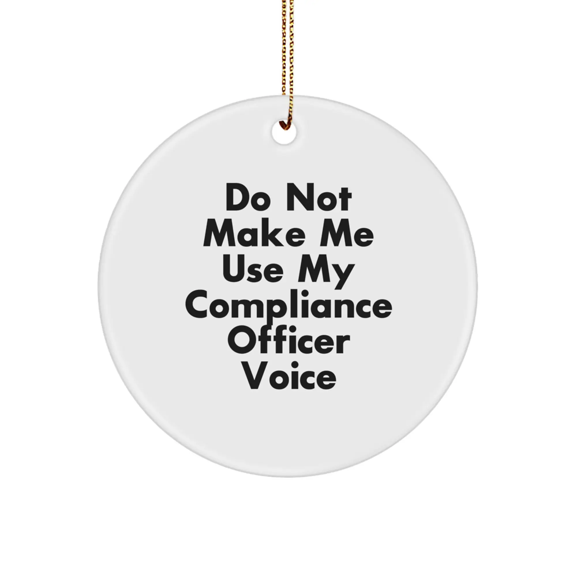 Compliance Officer Circle Ornament Idea Gift for Coworkers Christmas - Image 1
