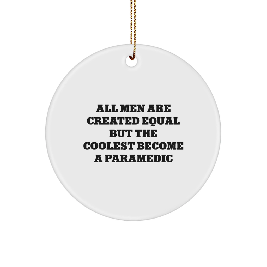 Funny Rescue Worker Gift, Rescue Worker Christmas Unique Gifts from Friends for Rescue Worker, Men Become Rescue Worker Ornament, Circle Ornament for Rescue Worker Fans, Rescue Worker Holiday Decor - Image 1