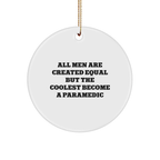 Funny Rescue Worker Gift, Rescue Worker Christmas Unique Gifts from Friends for Rescue Worker, Men Become Rescue Worker Ornament, Circle Ornament for Rescue Worker Fans, Rescue Worker Holiday Decor - Image 1