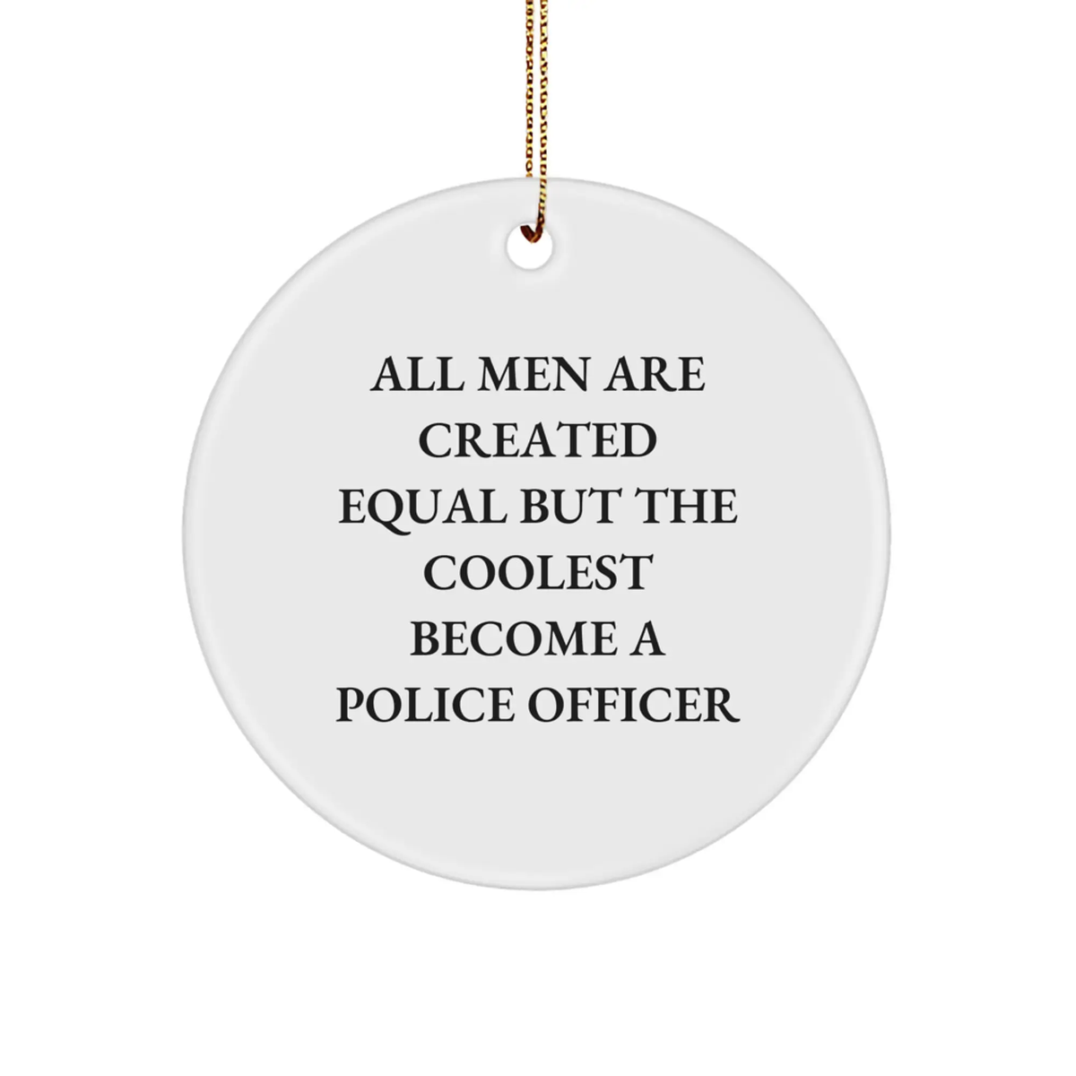 Police Officer Christmas Ornament Idea Gift for Coworkers Humorous - Image 1