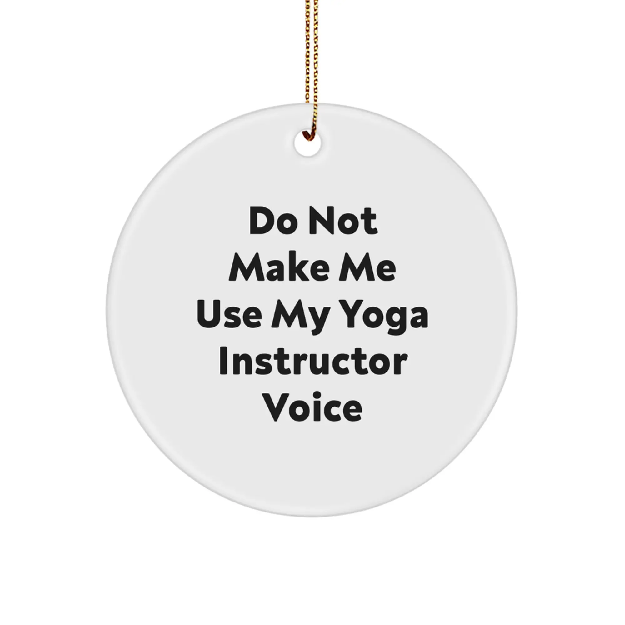 Christmas Gift for Her Yoga Instructor Circle Ornament - Image 1
