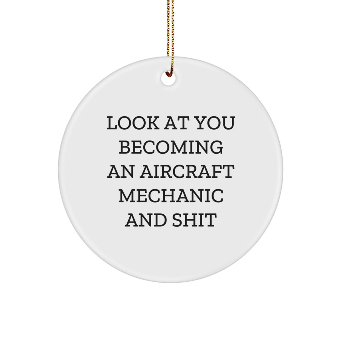 Christmas Gift Aircraft Mechanic Ornament for Family - Treasure 'Look At - Image 1