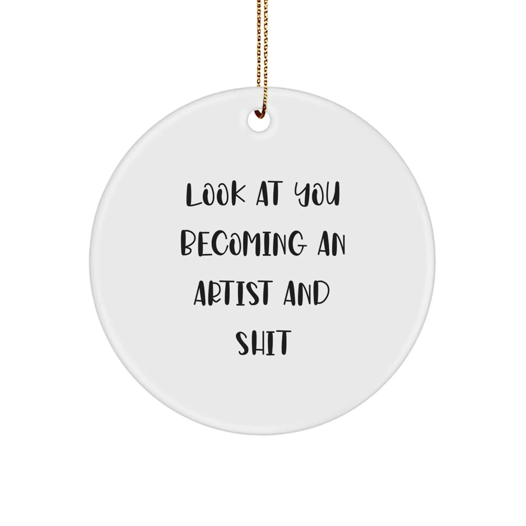 Funny Artist Circle Ornaments Gifts for Artists from Friends at Christmas