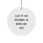 Funny Artist Circle Ornaments Gifts for Artists from Friends at Christmas